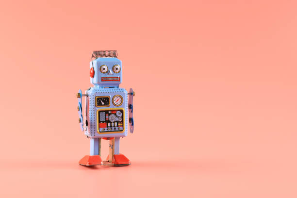 istock retro Vintage tin toy robot 1385883119