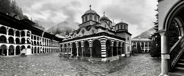 The panoramic view of Rila Monastery in Sofia, Bulgaria