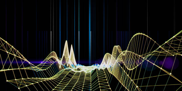 istock Abstract digital background with graph digital research with blurred lines. Big Data.  Banner for business, science and technology. 1385918451