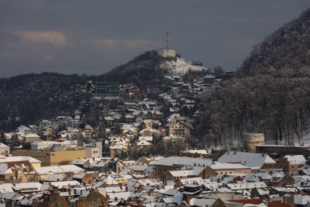 istock Aerial view of Brasov 1385919987