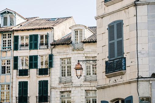 Classical french architecture with stone facades