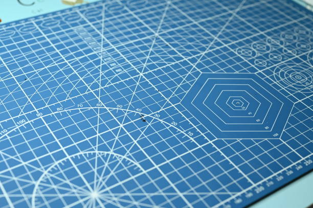 istock blue cutting mat, equipment in office 1385934505