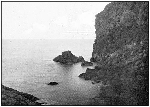 istock Antique travel photographs of Ireland: Cliffs 1385935065