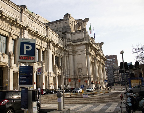 Milan Central Station, central view of the station