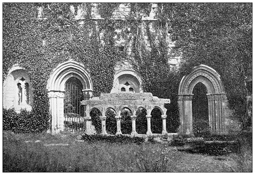 Antique travel photographs of Ireland: Abbey of Cong