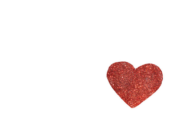 istock Heart. One heart is red on a white background. Blank for a postcard. Copy Space 1385938717