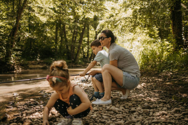 istock Summer fishing with mom 1385946494