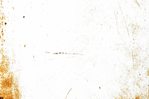 istock White painted metal texture with rusty scratches. Rusty metal background, noisy background. 1385946728