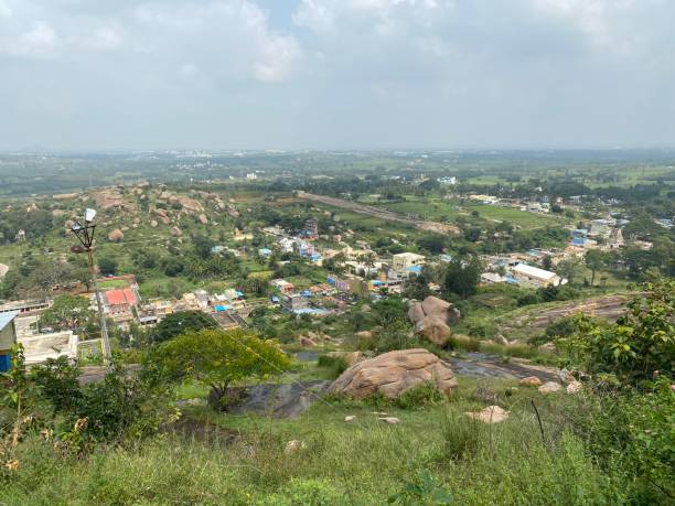 istock Indian poor village from the mountain 1385947736