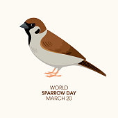 istock World Sparrow Day vector 1385957086
