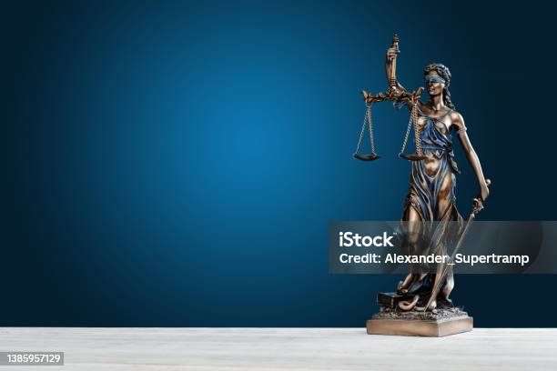 Themis Statue Justice Scales Law Lawyer Business Concept Stock Photo - Download Image Now