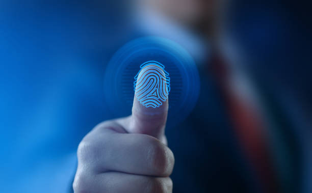 istock Fingerprint scan provides security access with biometrics identification. Business Technology Safety Internet Concept 1385957267