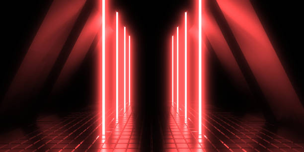 istock 3D abstract background with neon lights. neon tunnel  .space construction . .3d illustration33 1385972164