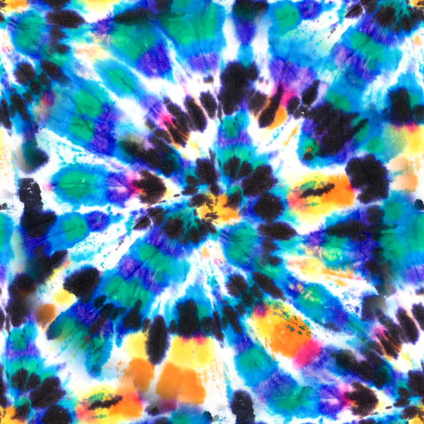 istock Multicolor Seamless Ethnic Pattern Design. Abstract Tribal Artwork. Backdrop Background Ethnic Design Pattern. ,Blue Tie Dye Color Shibori Pattern. Painting Watercolor Art. 1385976523