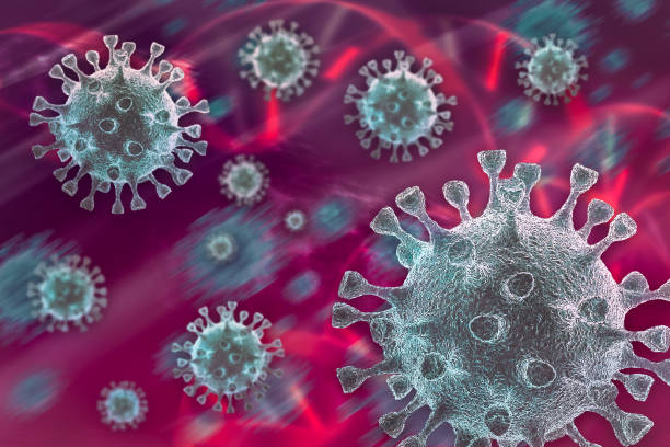 istock Coronavirus COVID-19 digital illustration concept design Background. 1385978841