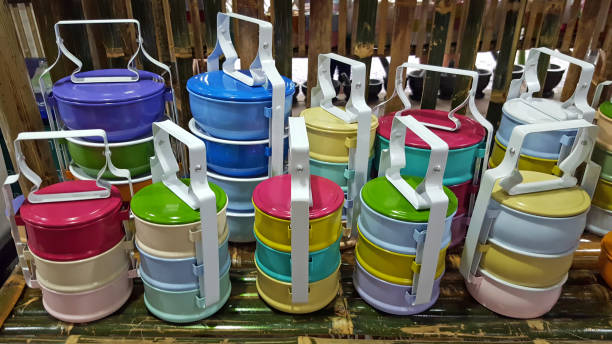istock Colorful tiffin or food carrier 1385981270