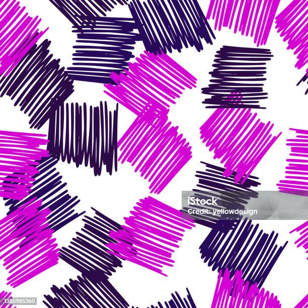 Endless Hatching Pattern Brushstrokes And Thin Stripes Seamless Pattern Cross Hatching Endless ...