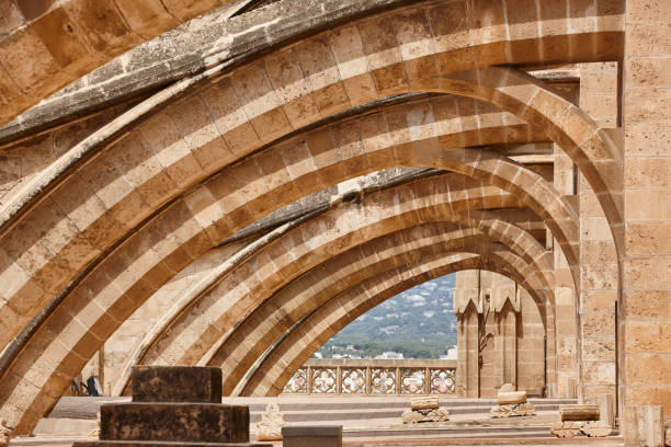 Palma de Mallorca cathedral flying buttress. Balearic islands. Spain