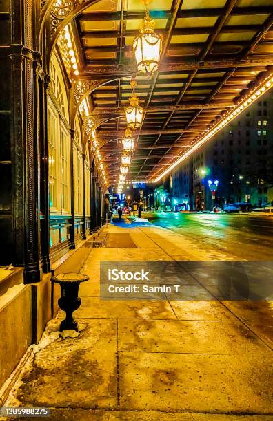 Lively Colorful Nights Stock Photo - Download Image Now - Flicker Light, Street Light, McGill University