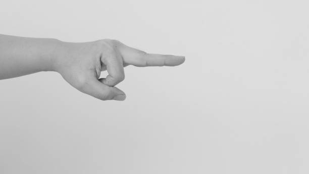 istock Perl Gangster hand signs on white background. Black and white 1385994967