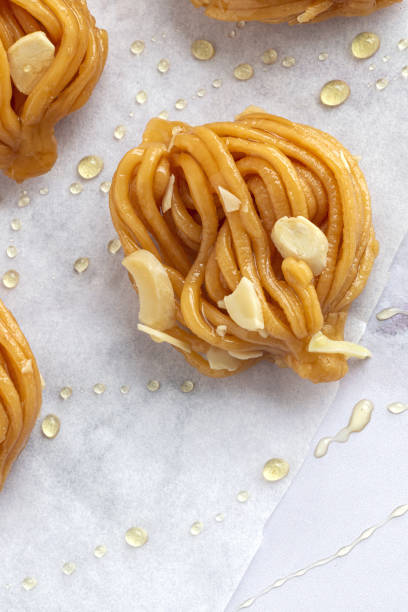 istock Homemade chebakias pastries, typical Moroccan sweets with honey 1386001554