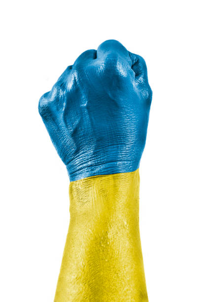 Hand with thumb up, Sweden  flag painted