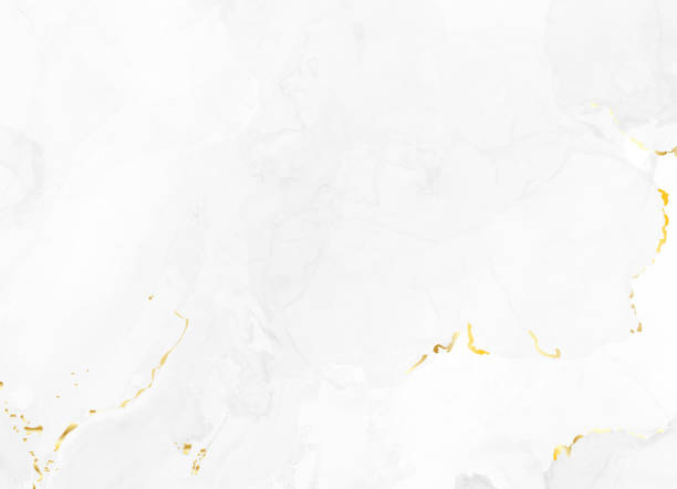 illustrazioni stock, clip art, cartoni animati e icone di tendenza di texture vettoriale in marmo bianco. sfondo kintsugi incrinato in oro. carta elegante - marbled effect backgrounds paper textured