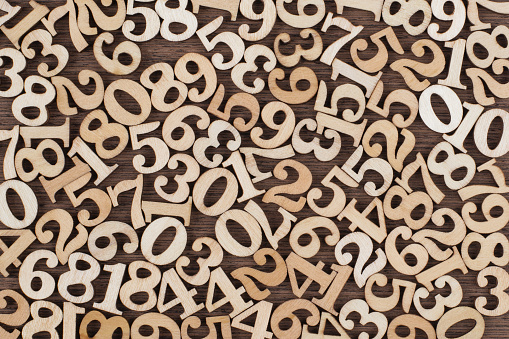Wooden Numbers Background