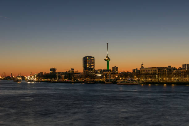 istock The high Euromast tower in Rotterdam at sunset 1386040939
