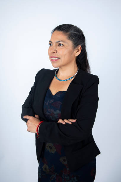 Portrait of a woman in studio