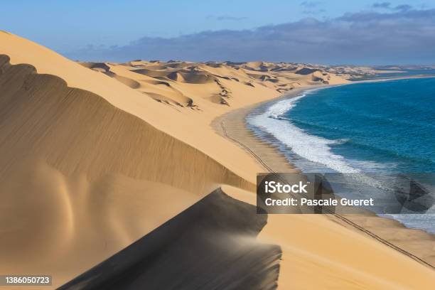 Namibia The Namib Desert Landscape Stock Photo - Download Image Now - Skeleton Coast, Sandwich, Harbor
