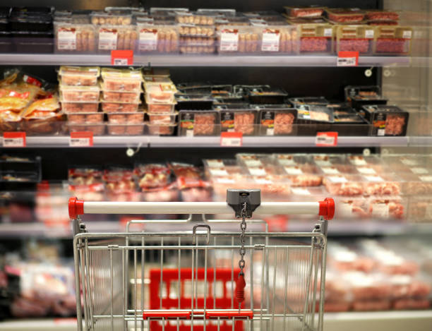 istock meat on the supermarket counter 1386051926