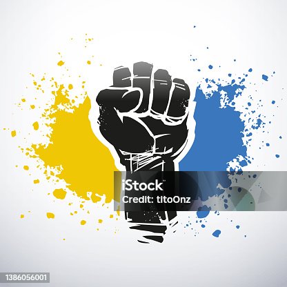 istock Ukraine resistance symbol 1386056001