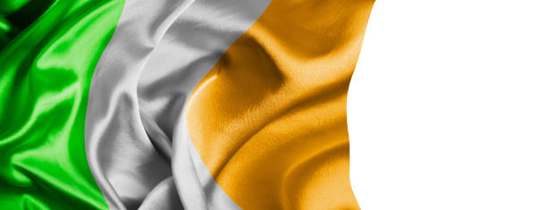istock National flag Ireland silk background 1386056122