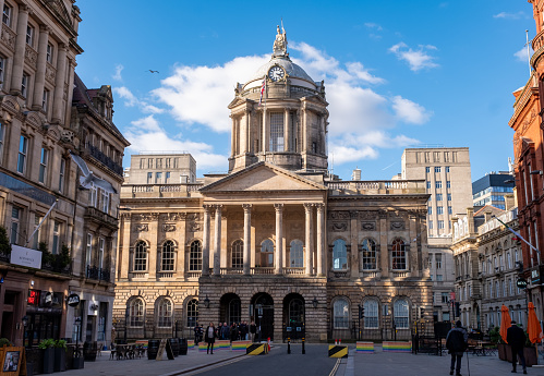 6th March 2022: Liverpool's Town Hall, in the north  west of England city of Liverpool. The building was designed  by  John Wood the Elder in 1749, with additions and changes to the building over the years. It is preserved as a Grade I listed building, with ornate and grand civic rooms and the city's Council Chamber inside the Georgian styled building.