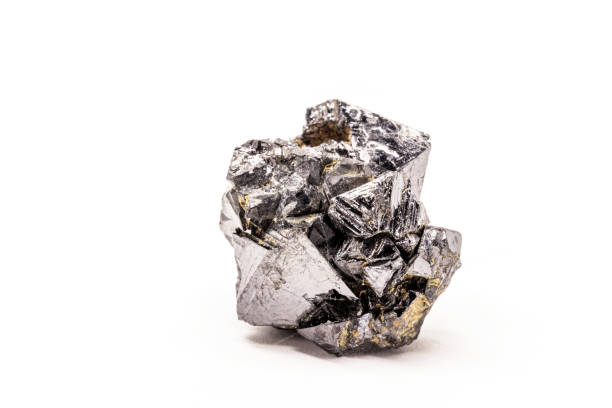 istock magnetite stone, magnetic material formed by iron oxide, magnet stone used in compasses, isolated white background 1386068819