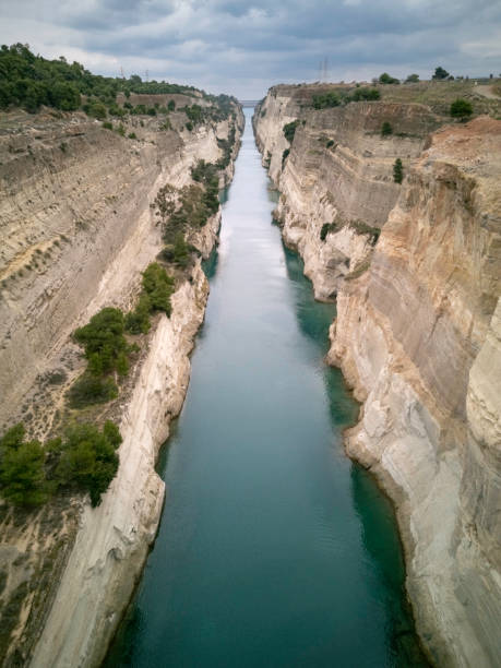 Corinth canal stock photo