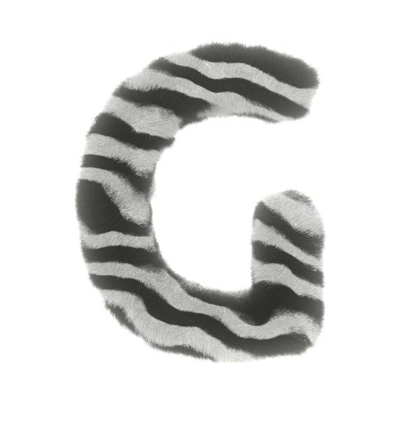 istock Furry Zebra Themed Font Letter G 1386085716
