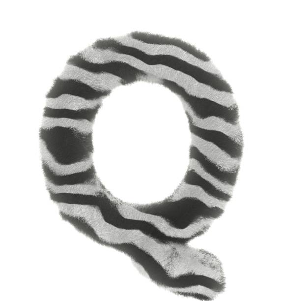 istock Furry Zebra Themed Font Letter Q 1386085825