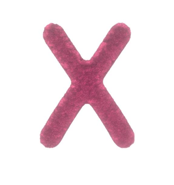 istock Fuzzy Pink Themed Font Letter X 1386086050
