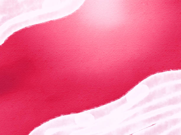 istock Japanese background image on white washi paper with a pink pattern. 1386089488
