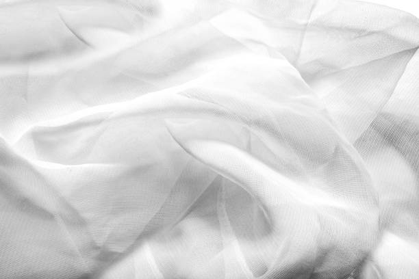 photo de texture de tissu en filet colroed blanc. - white veil photos et images de collection