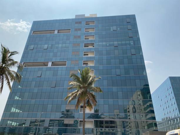 istock Modern skyscrapers building background 1386118446