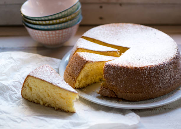 istock Still life with homemade sponge cake 1386132056