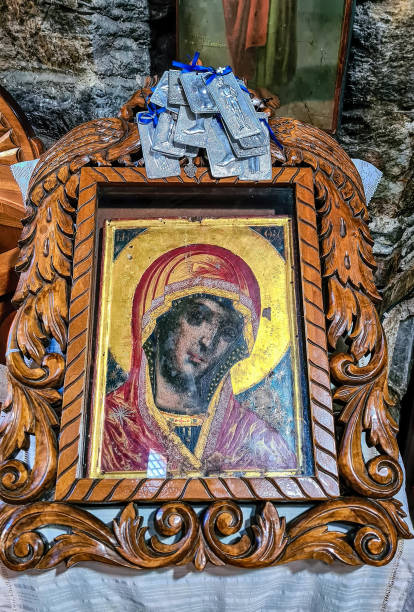 istock Greece, Sporades, Skiathos, Evagelistrias monastery interior. 1386148618