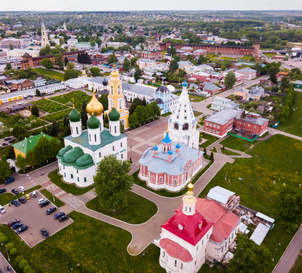 istock View from drone of Kolomna with Kremlin 1386163477