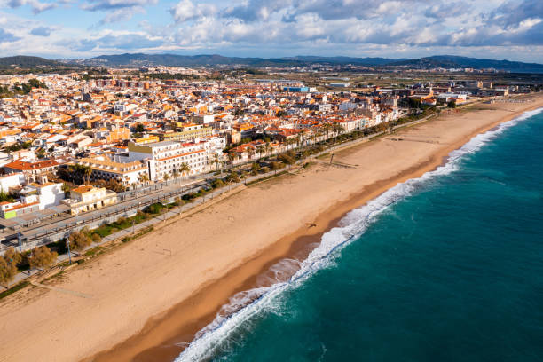 istock Mediterranean coast in Malgrat de Mar, Catalonia, Spain 1386163563