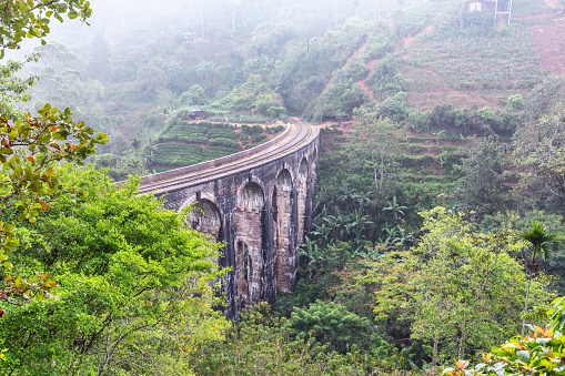 Nine Arches Demodara Bridge in Ella, Sri Lanka