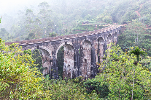 Nine Arches Demodara Bridge in Ella, Sri Lanka