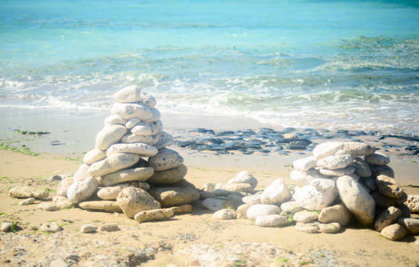 istock Pile of stones on the beach 1386170811